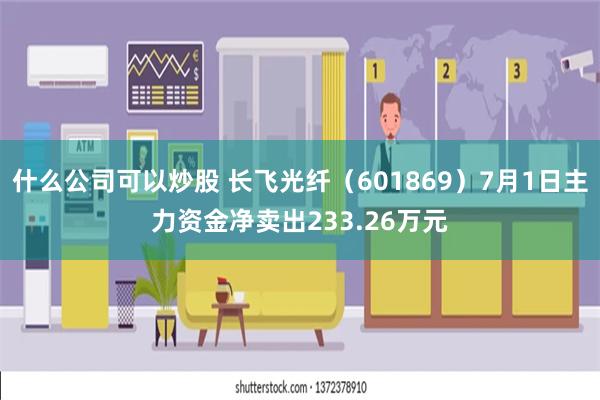 什么公司可以炒股 长飞光纤（601869）7月1日主力资金净卖出233.26万元