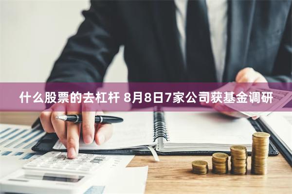 什么股票的去杠杆 8月8日7家公司获基金调研